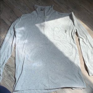 PINK shoulder cut out shirt